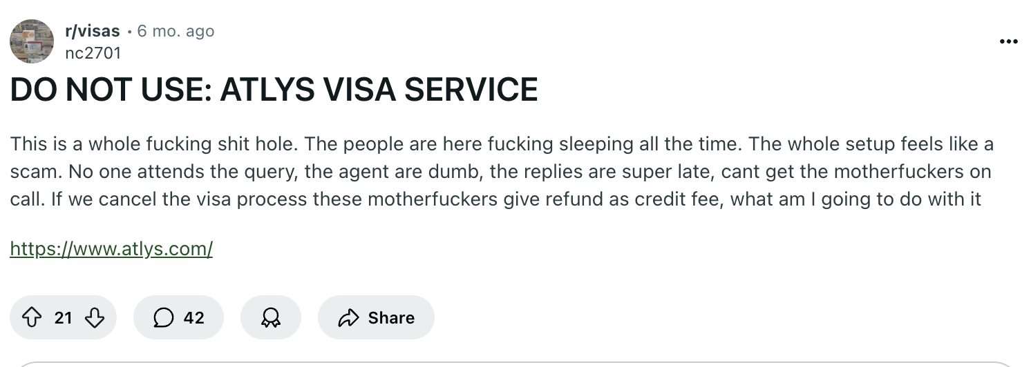 Atlys review